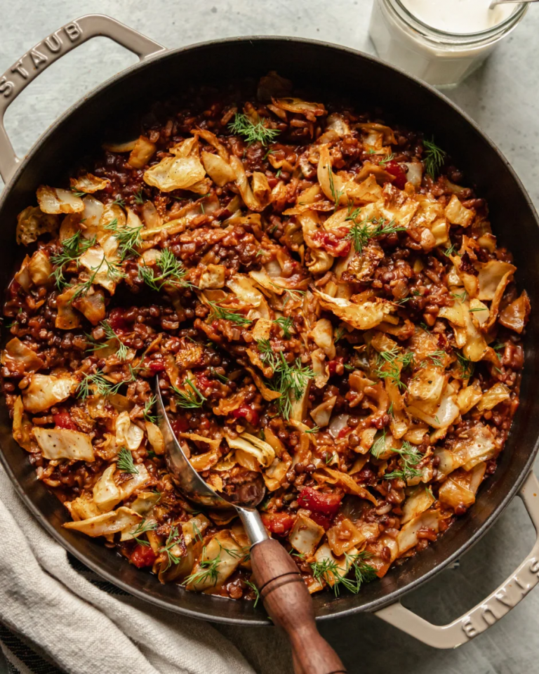 vegan cabbage skillet