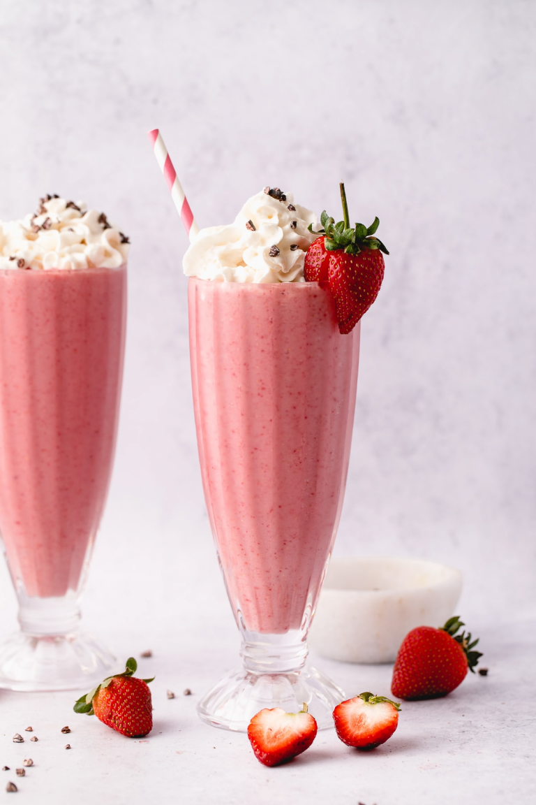 vegan strawberry milkshake