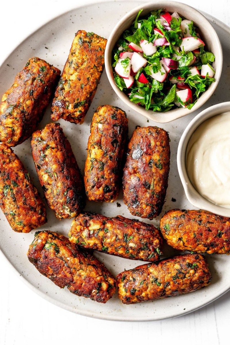 Middle Eastern tofu kebabs