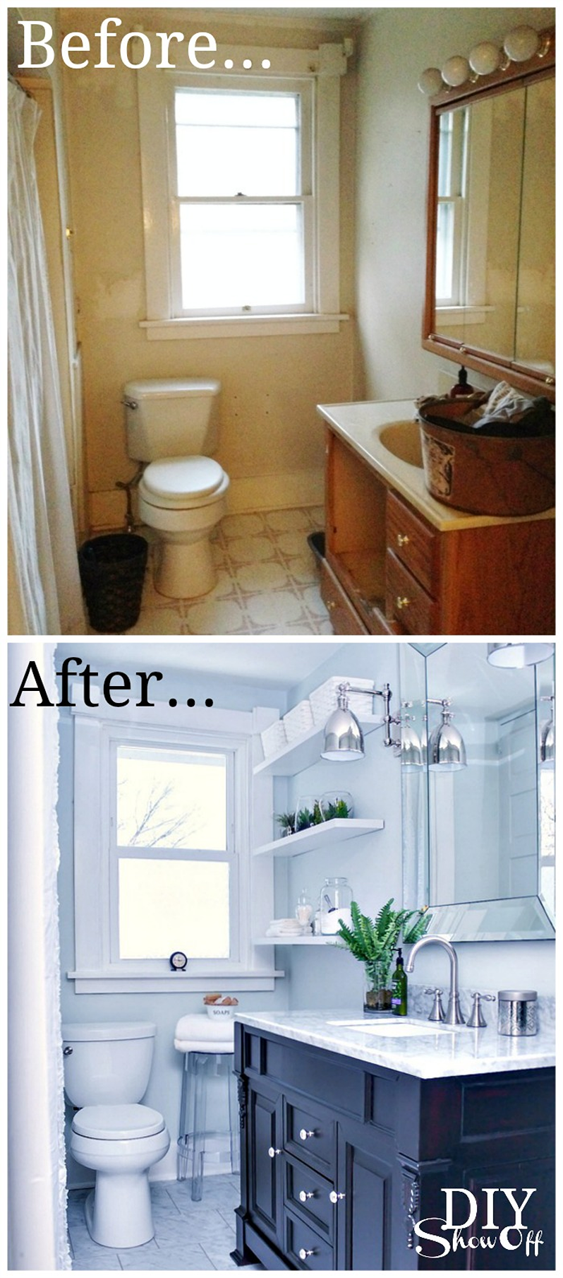 bathroom before after