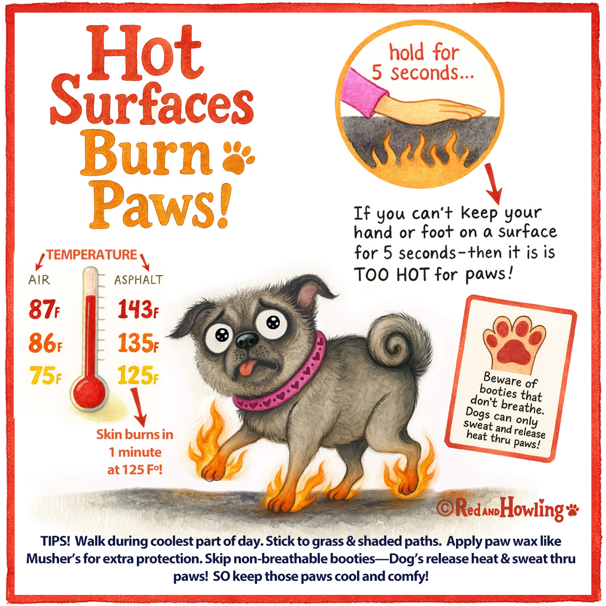 hot surfaces red and howling