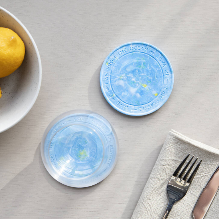ocean plastic coasters