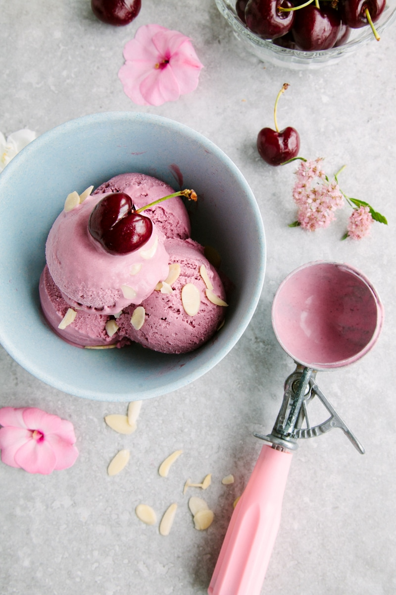 vegan Bakewell tart ice cream