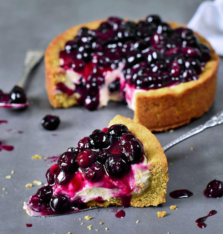 vegan blueberry cream pie