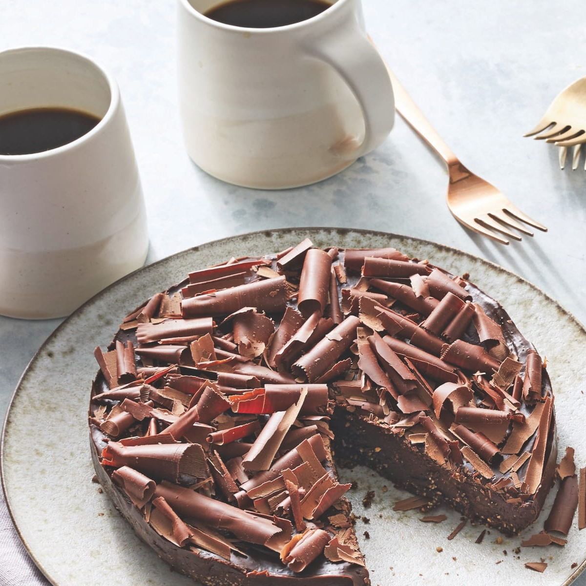 vegan chocolate espresso fudge cake