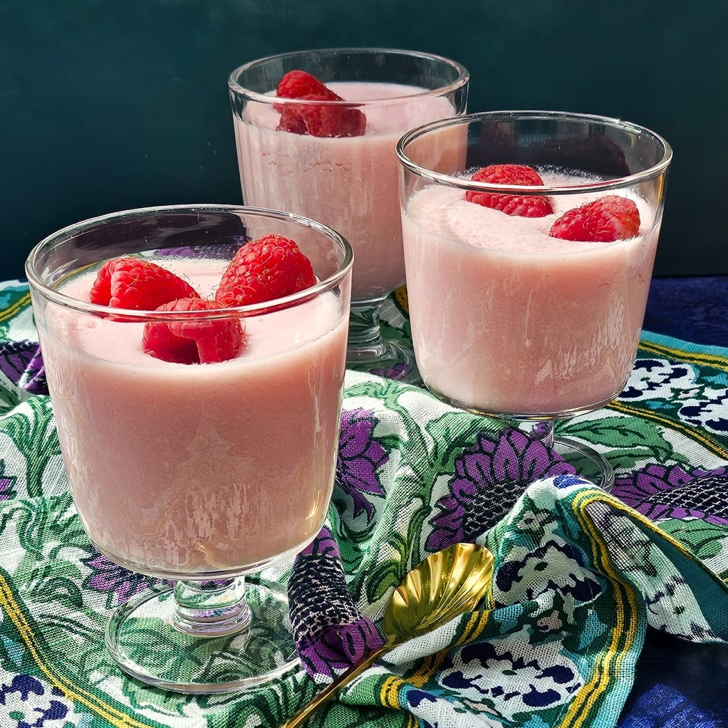 vegan raspberry jelly pots