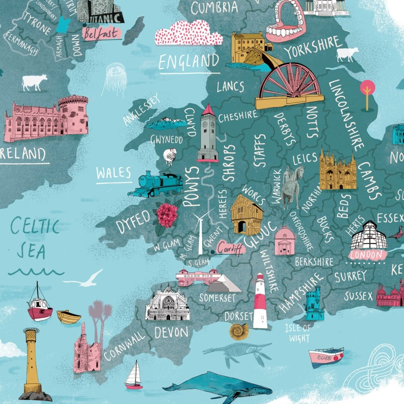 illustrated map