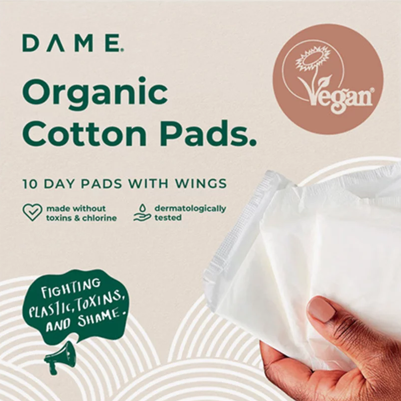 Dame organic cotton pads