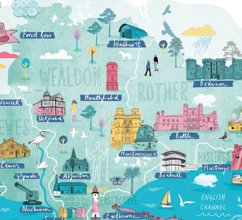 illustrated map