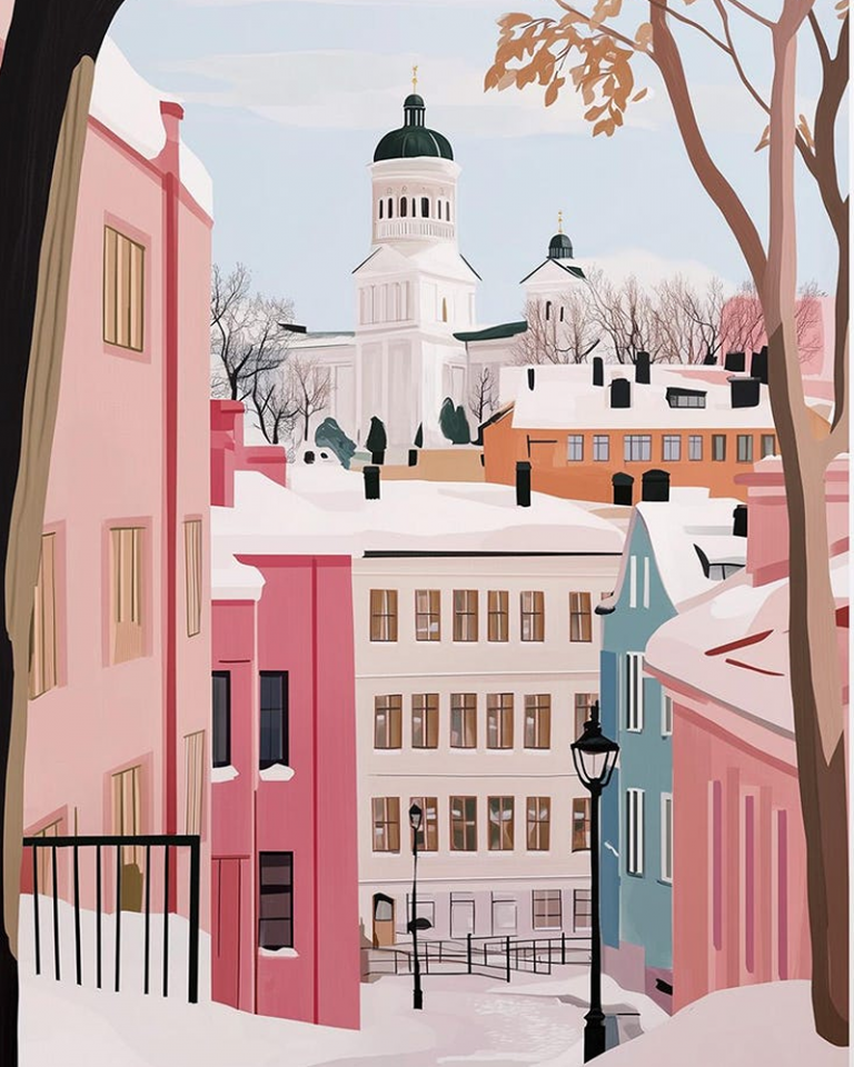 Helsinki Finland Art by Jess