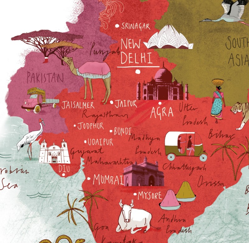 illustrated map