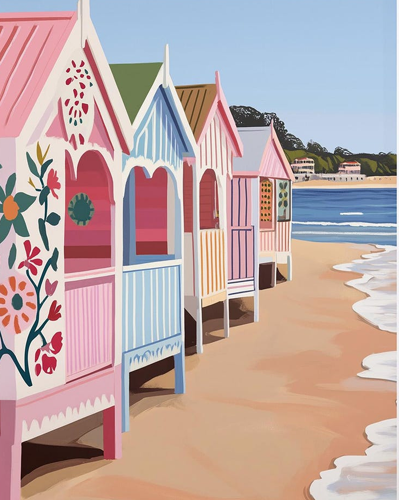 Melbourne beach huts