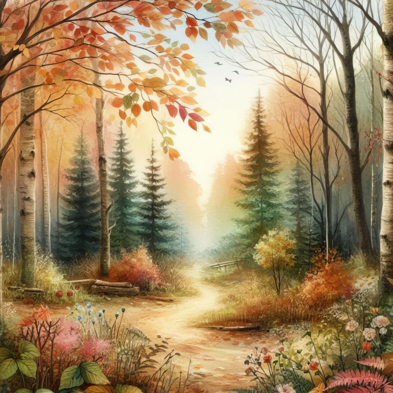 autumn forest fantasy digitals