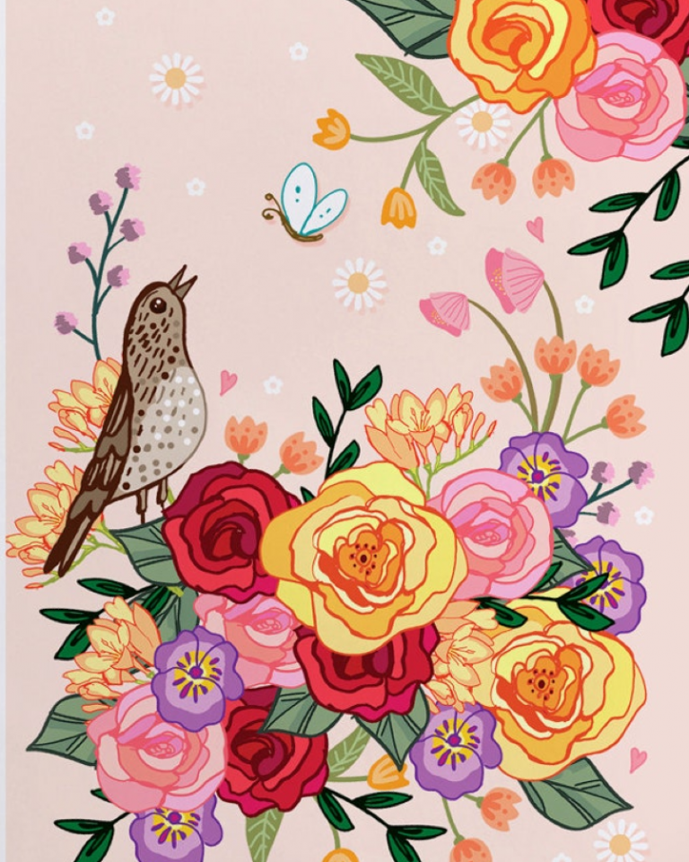 song thrush Art by Angie
