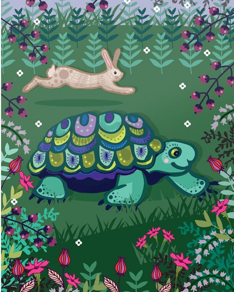 tortoise and the hare Art by Angie