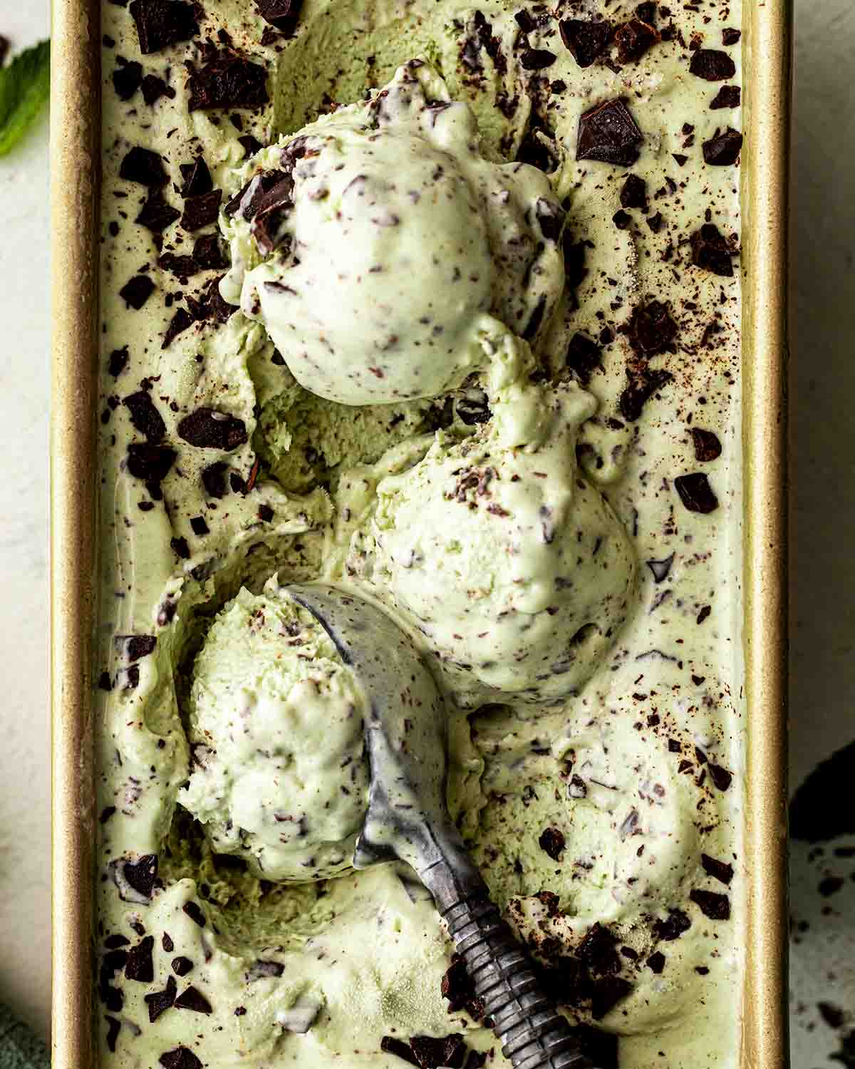 vegan mint choc chip ice cream 