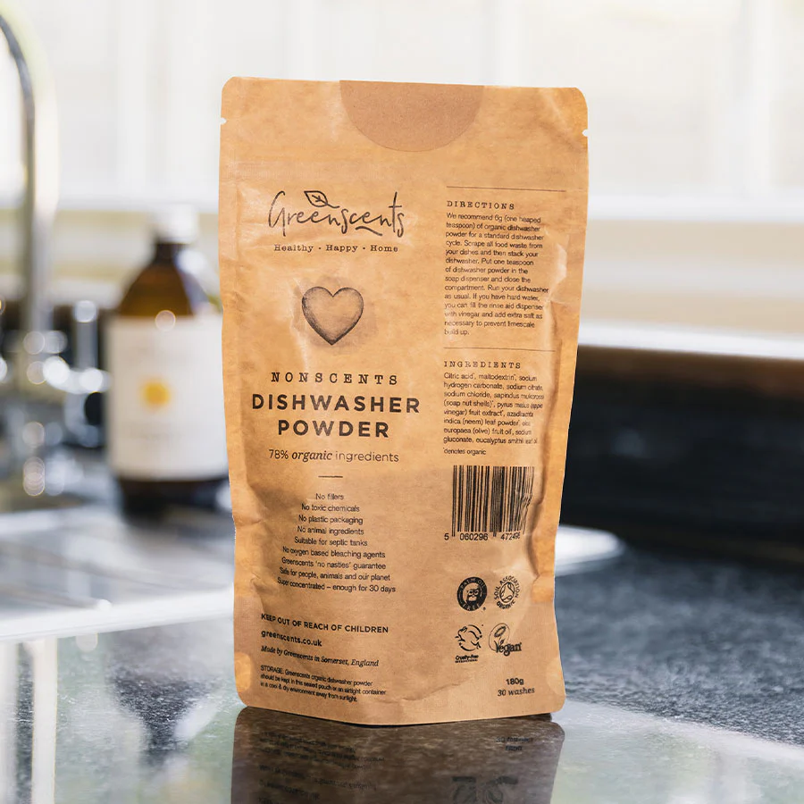 Greenscents dishwasher powder