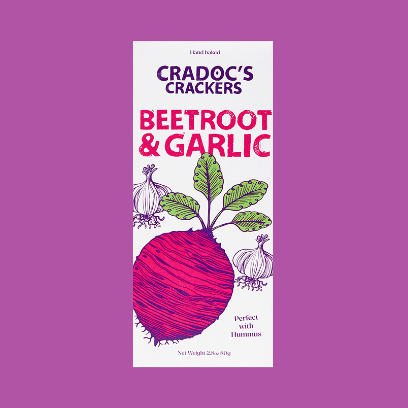 beetroot garlic crackers