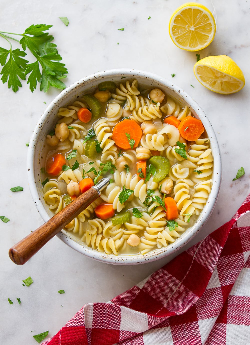 chickpea pasta soup