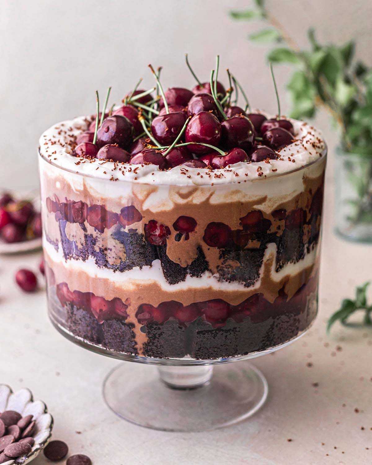vegan black forest trifle