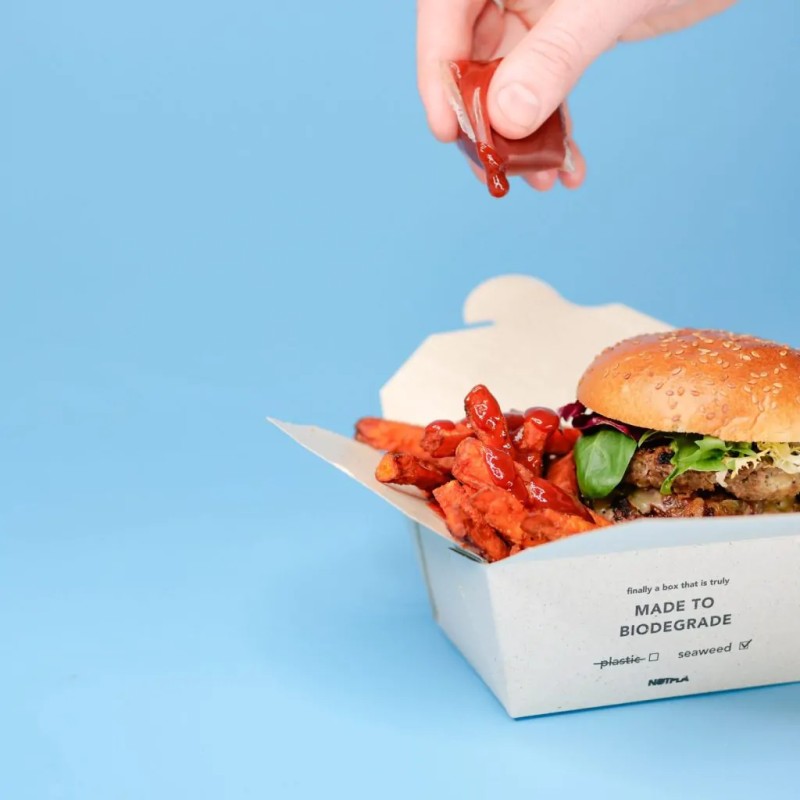 notpla edible ketchup sachet