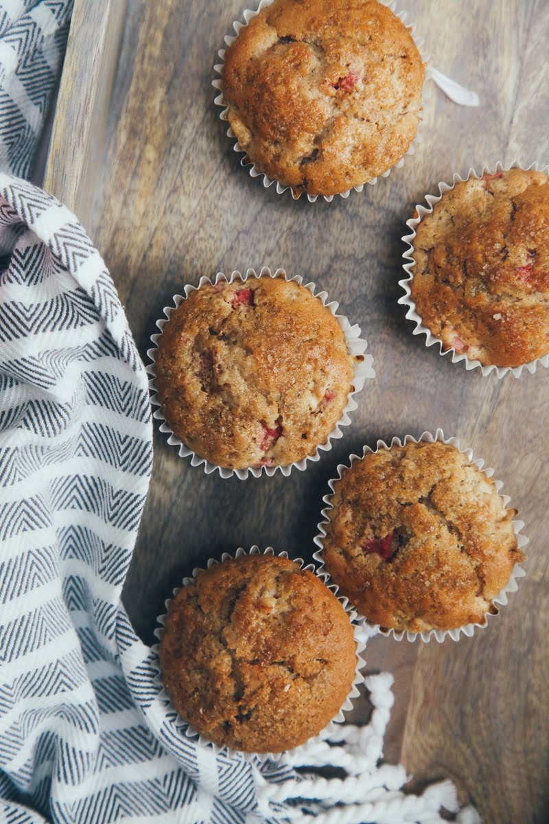 rhubarb ginger muffins