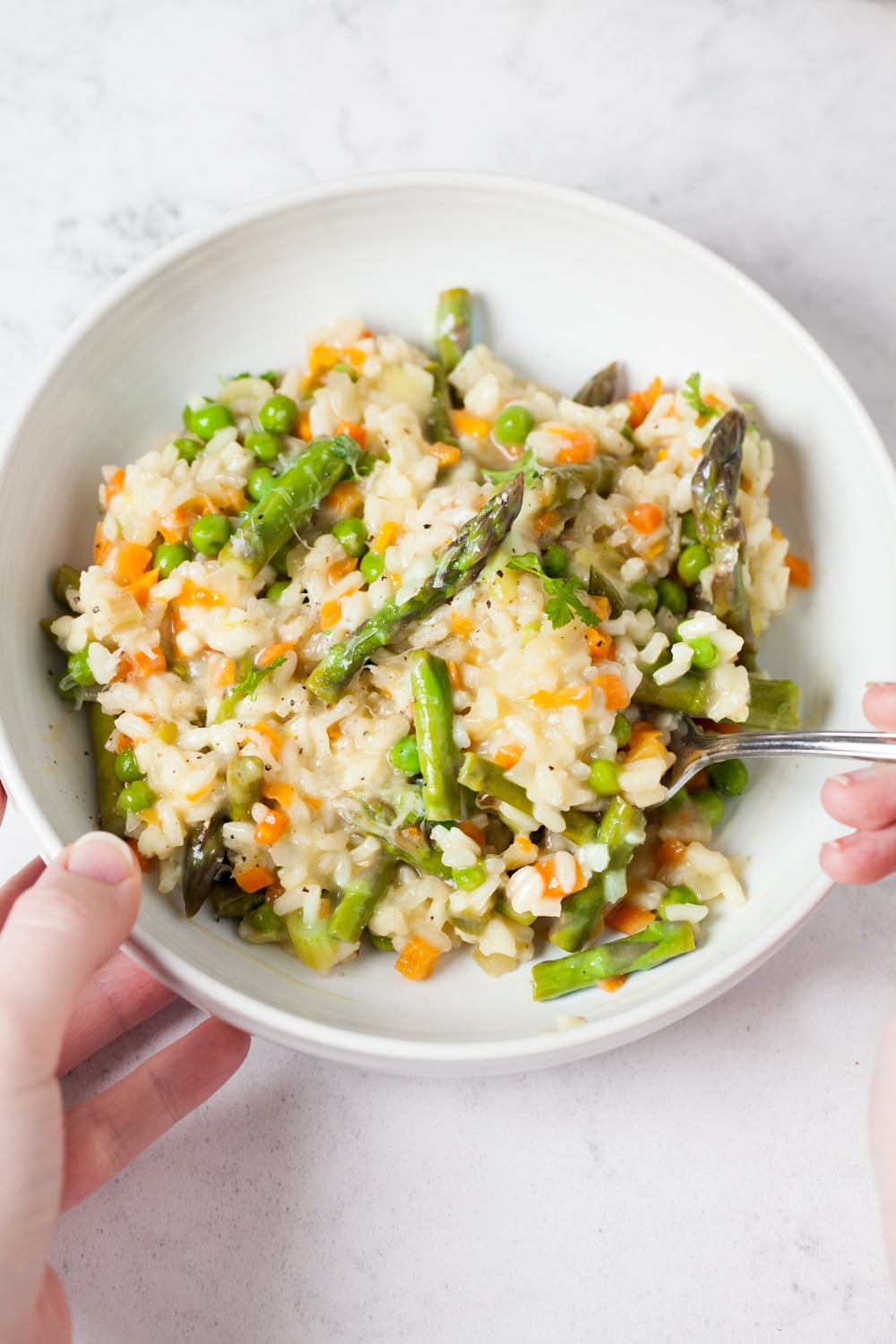 spring vegan risotto