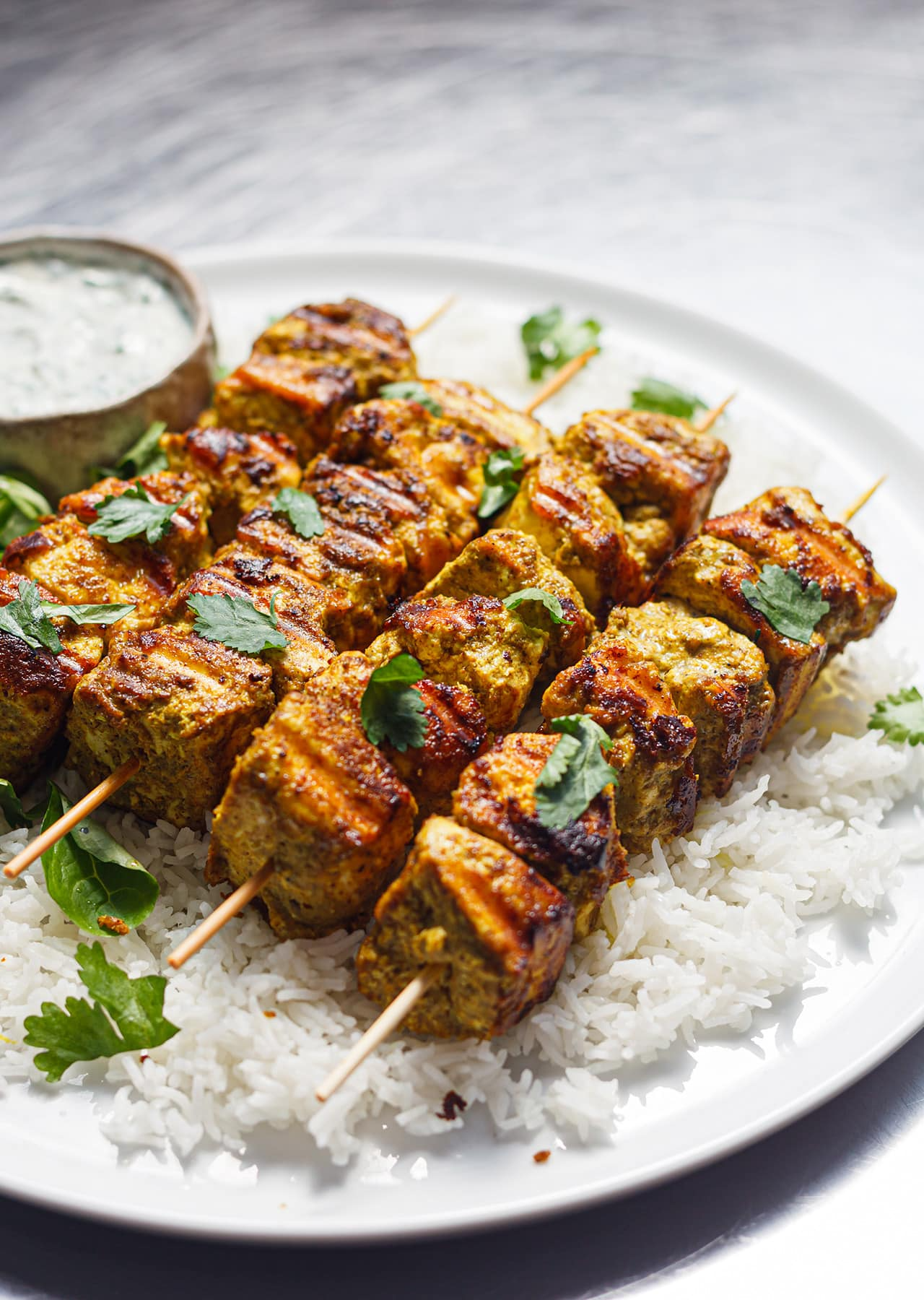 turmeric tofu kebabs