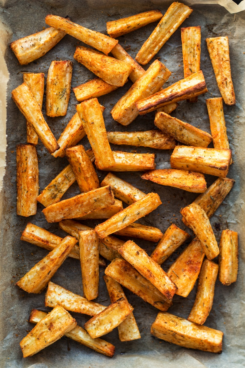 vegan Parmesan parsnips