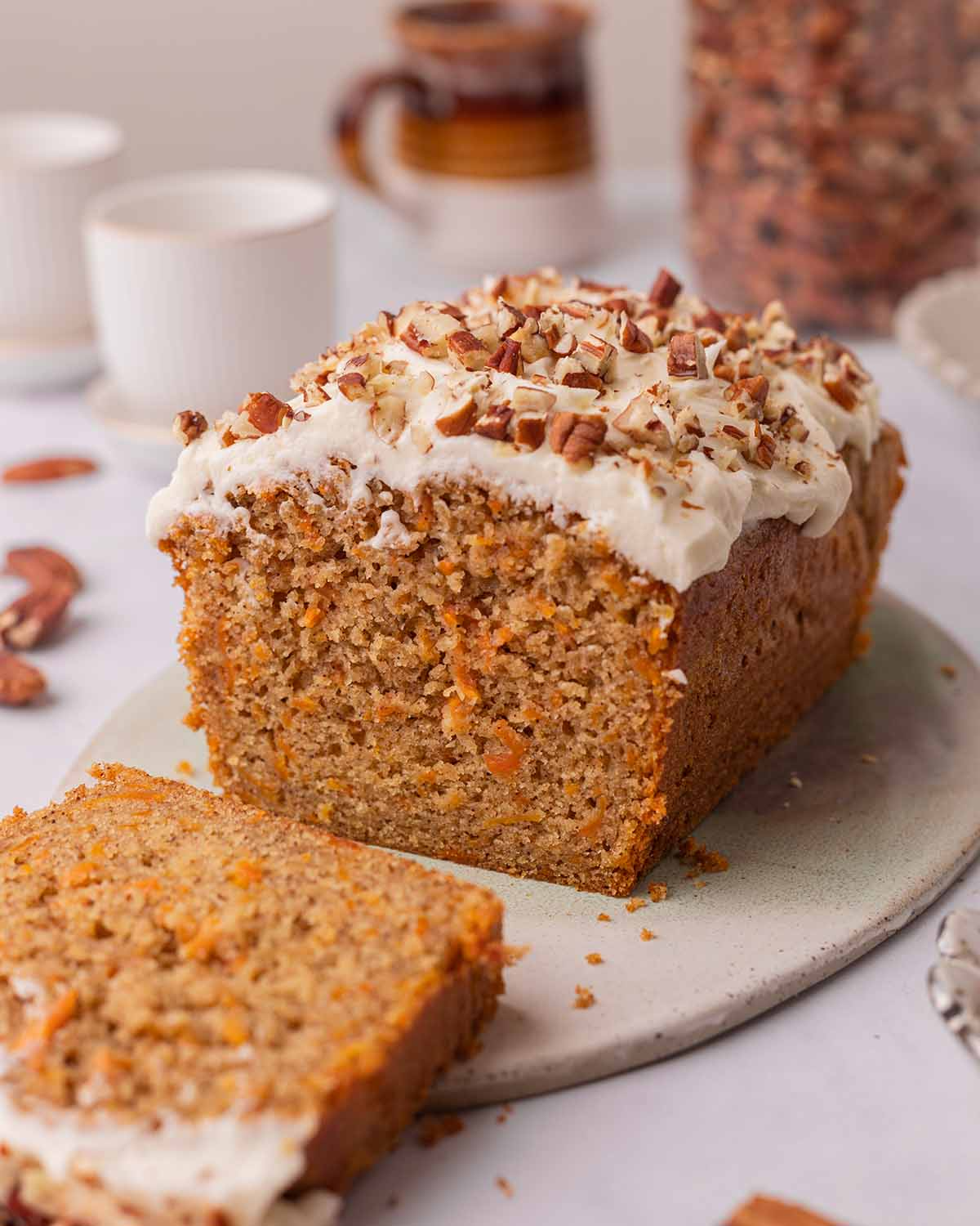 vegan carrot cake loaf 