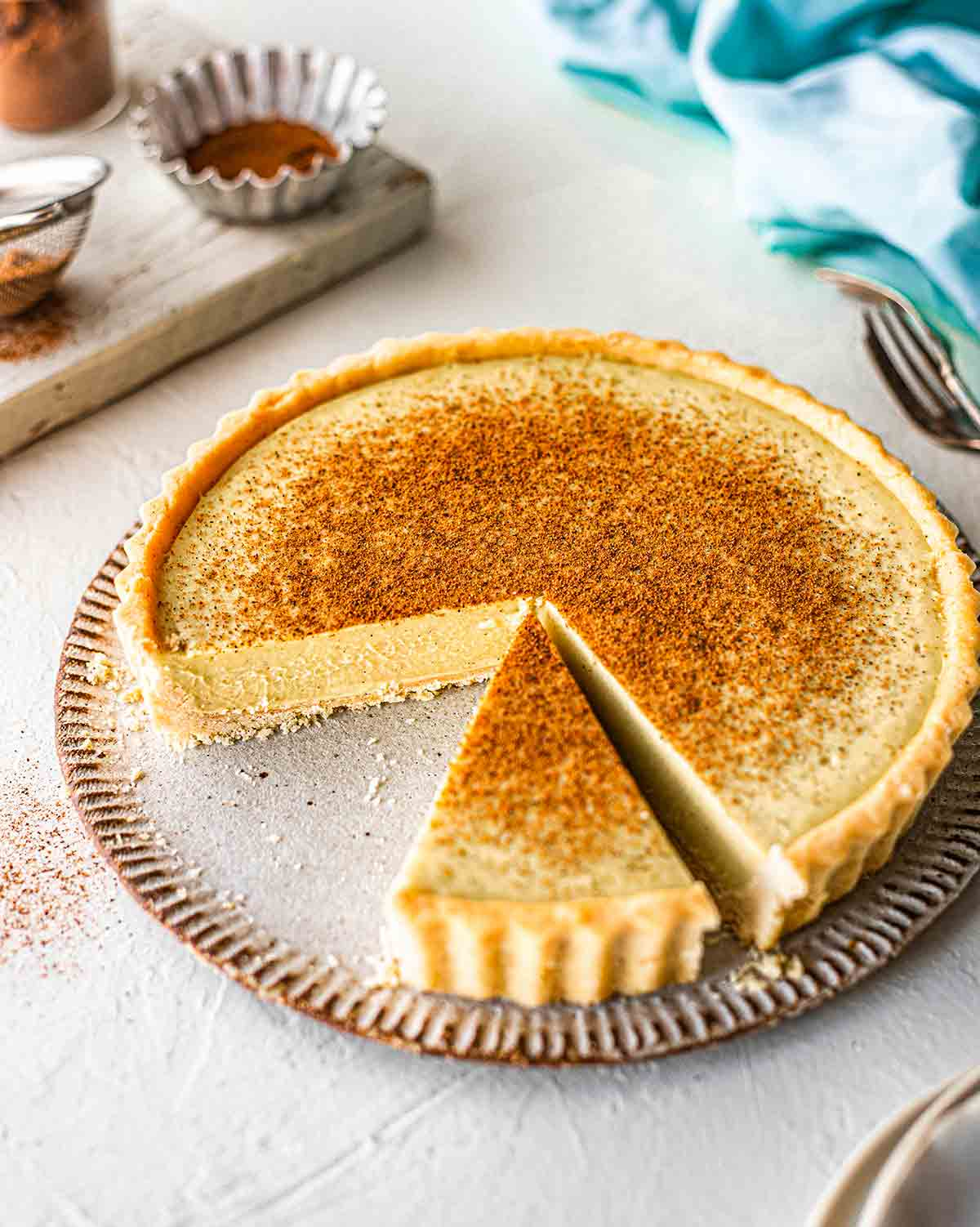 vegan custard tart