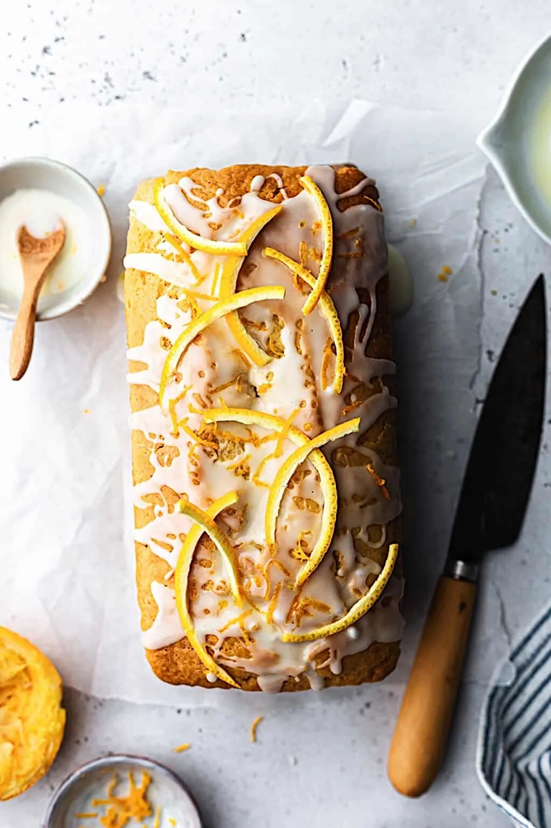 vegan orange loaf cake