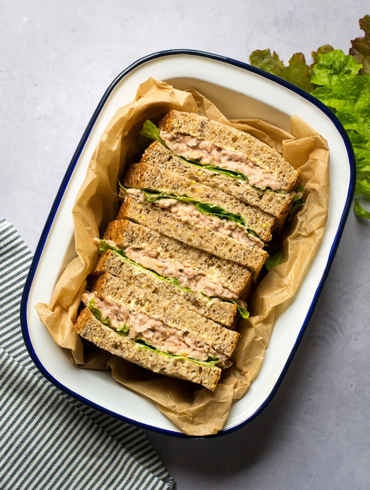 vegan tuna mayo sandwiches
