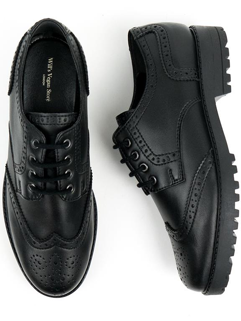 black vegan school shoes