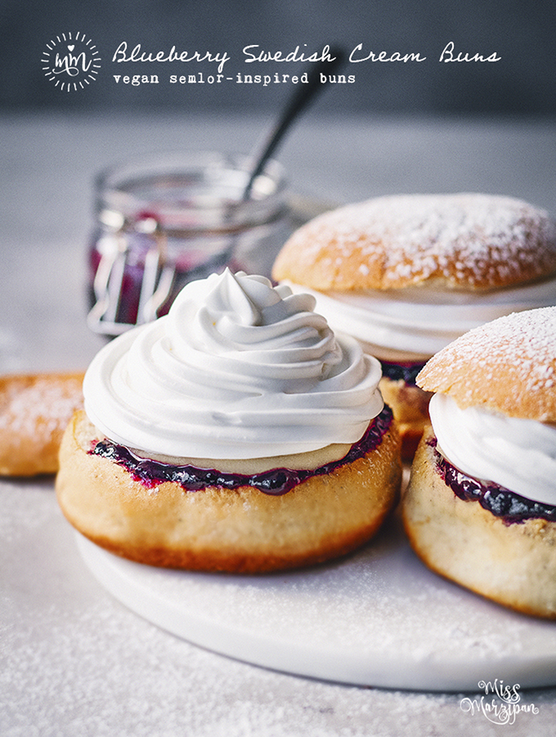 blueberry vegan Semlor buns