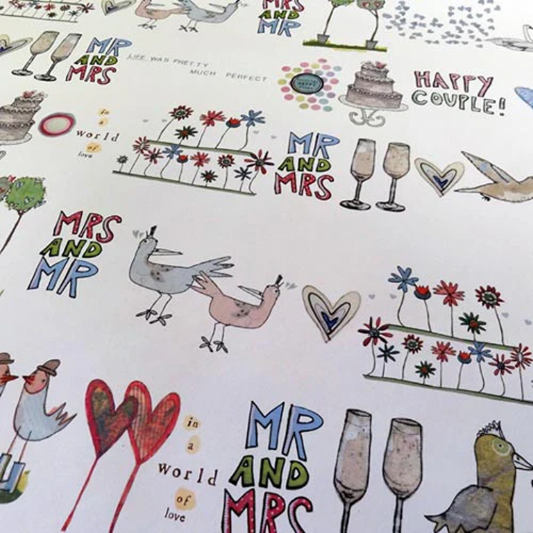 happy couples gift wrap