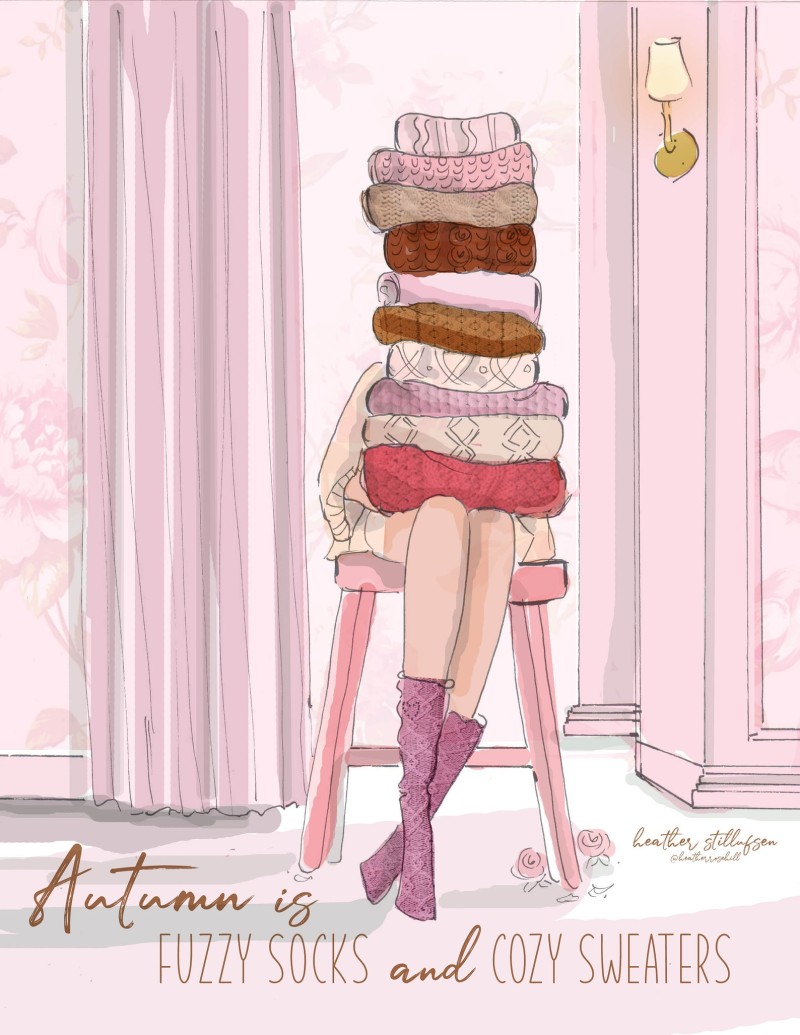 fuzzy socks Heather Stillufsen