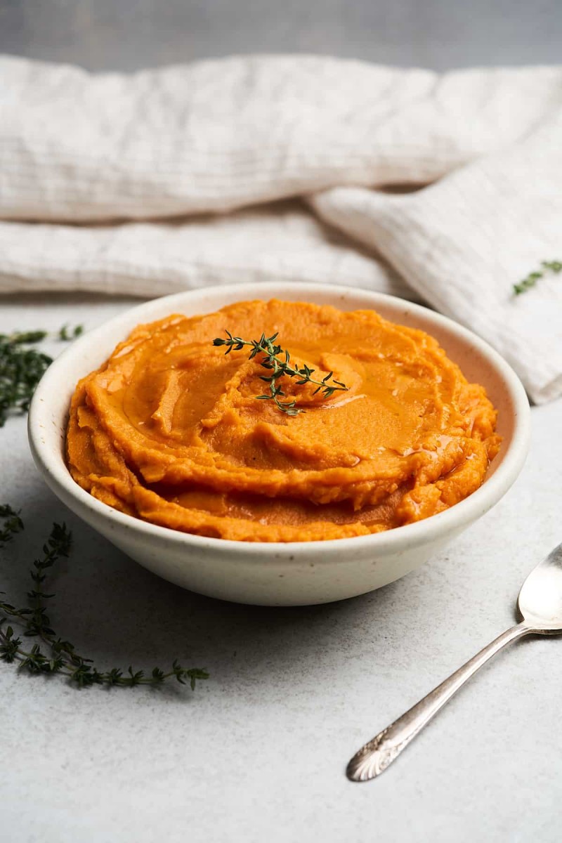 mashed sweet potato