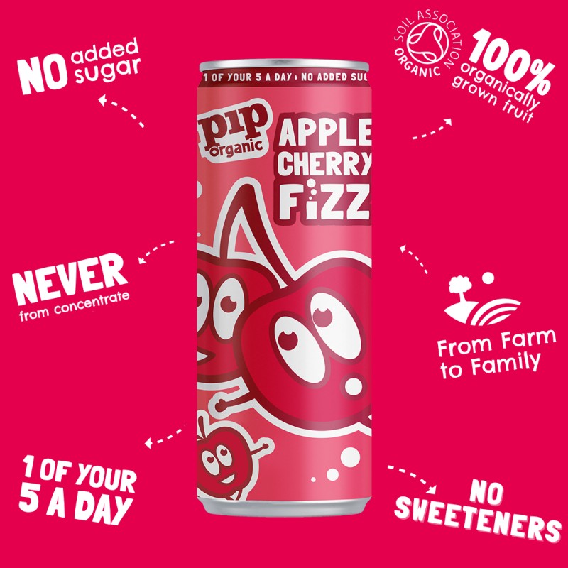 Pip Organic sparkling apple juice