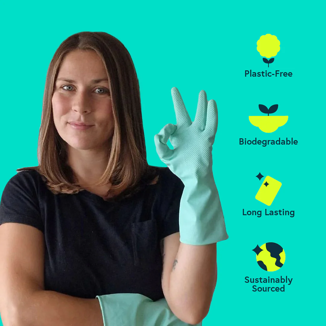 rubber cleaning gloves