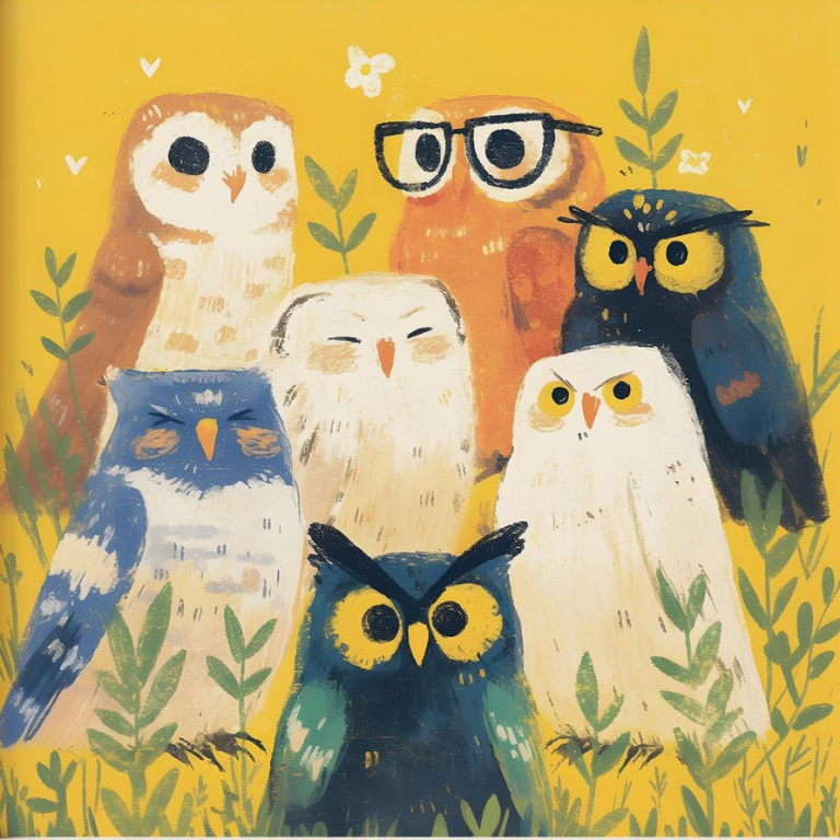 cute owls Mint Sprinkle