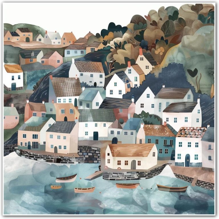 serene seaside village