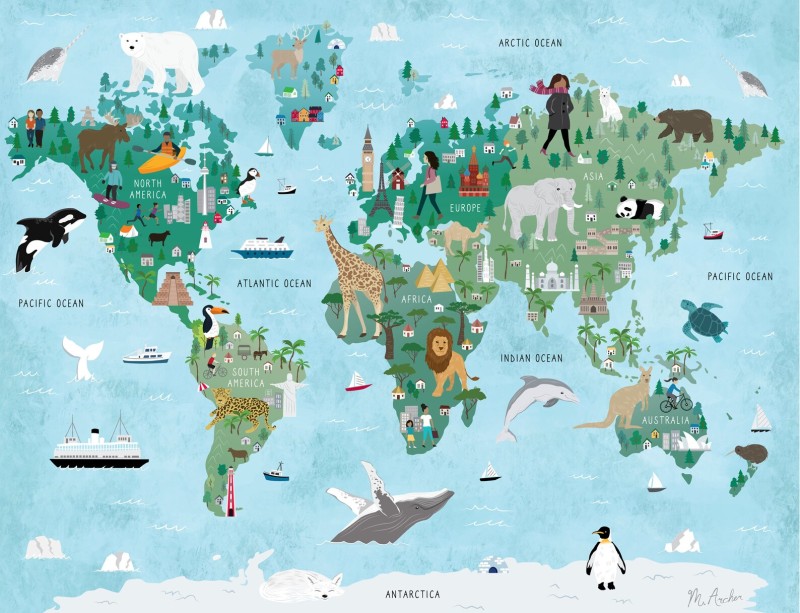 world map Melissa Archer