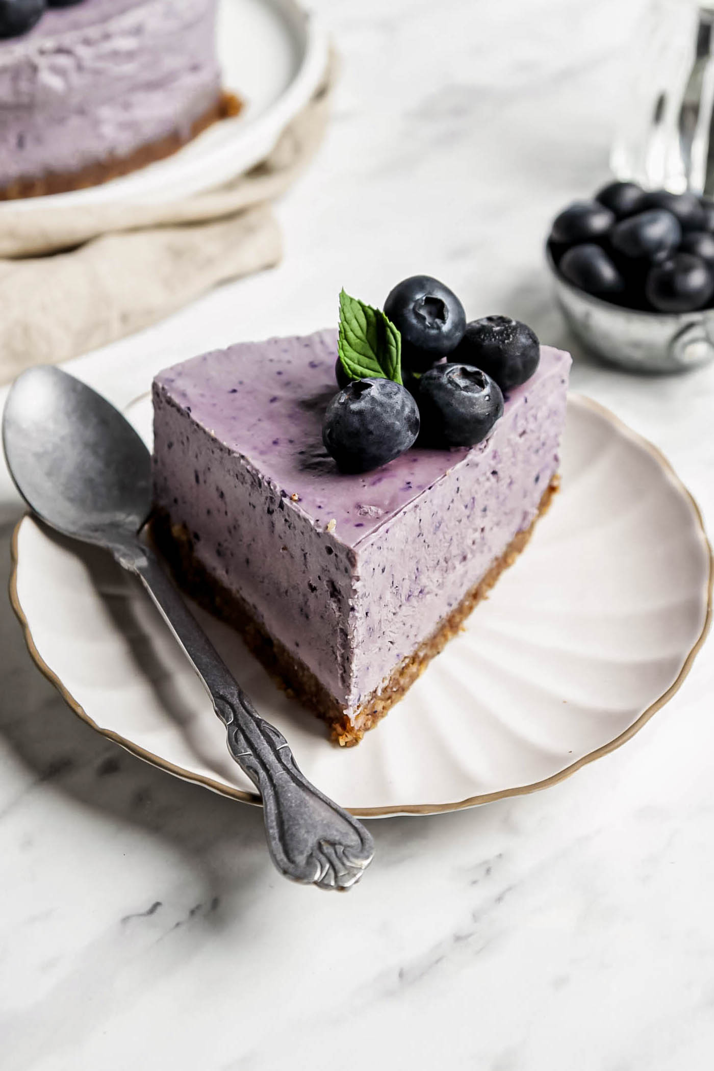 no-bake blueberry cheesecake