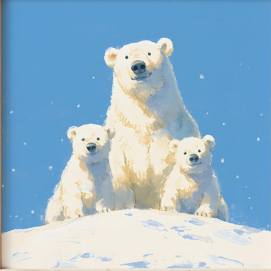polar bear family Mint Sprinkle