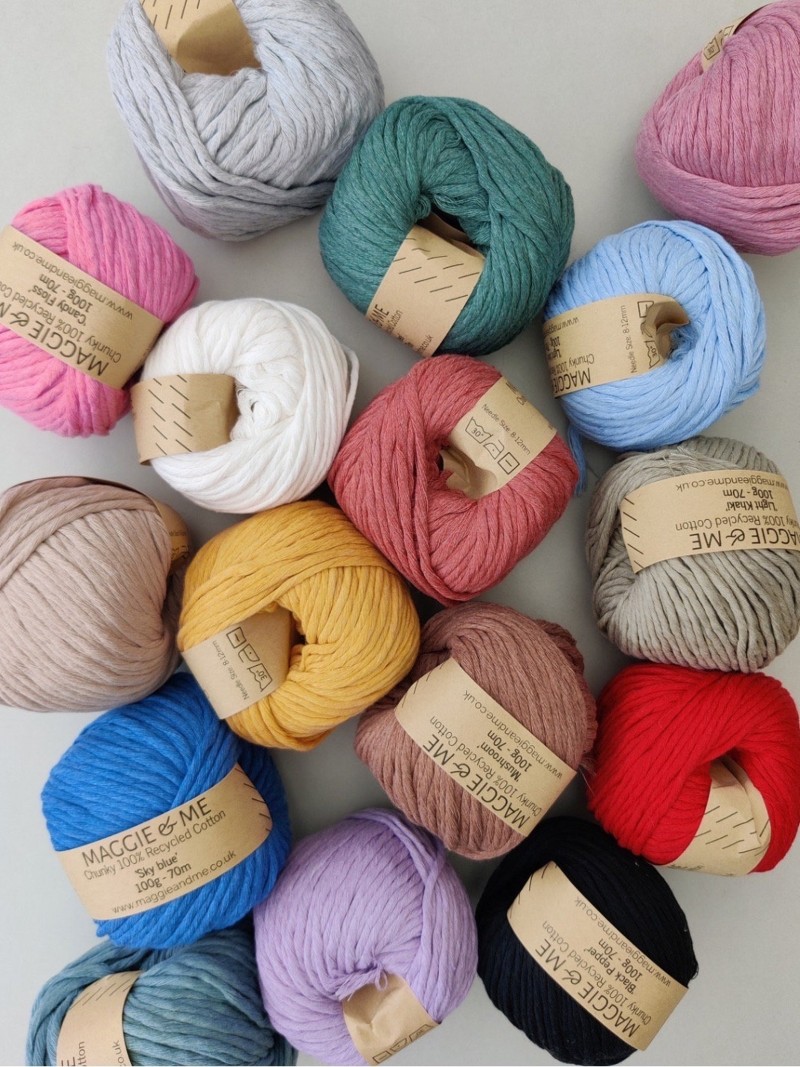 recycled cotton knitting yarn