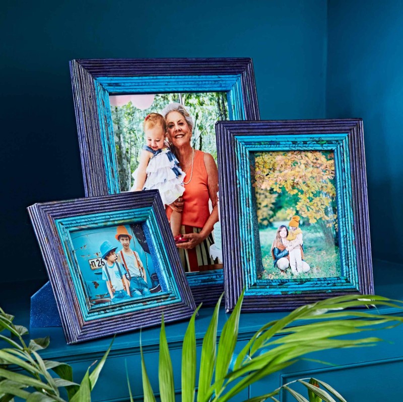 recycled newspaper photo frame