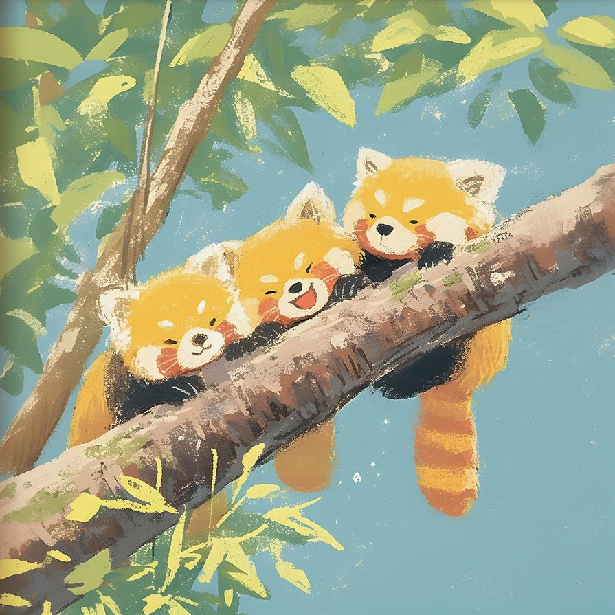 red pandas Mint Sprinkle