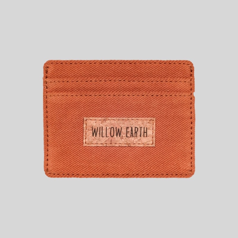 rust cotton wallet