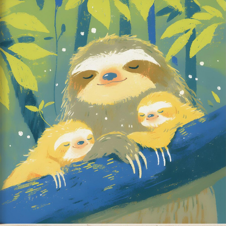 sloth family Mint Sprinkle